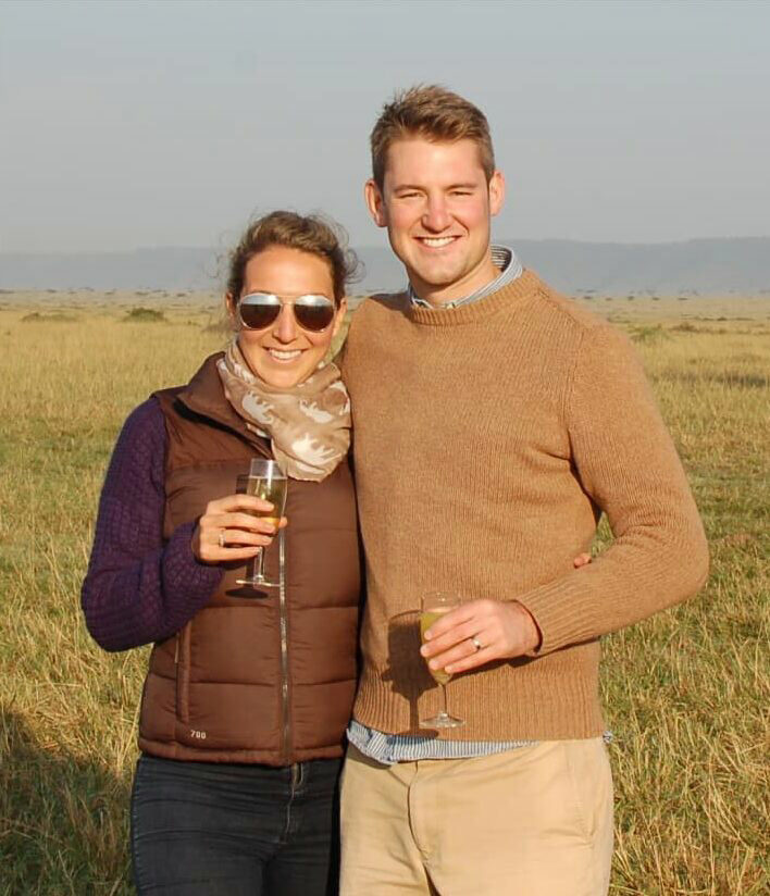 Wendy & Finlay at Masai Mara for breakfast