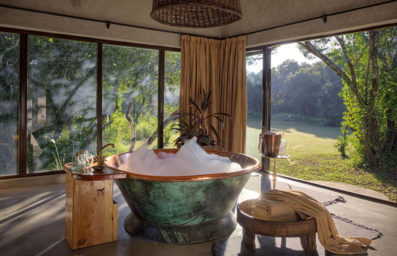 A safari lodge suite blends into its wild surroundings, House in the Wild, Kenya.